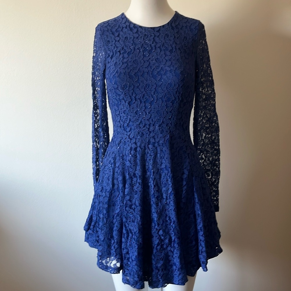 Mustard Seed Blue Lace Dress Size S